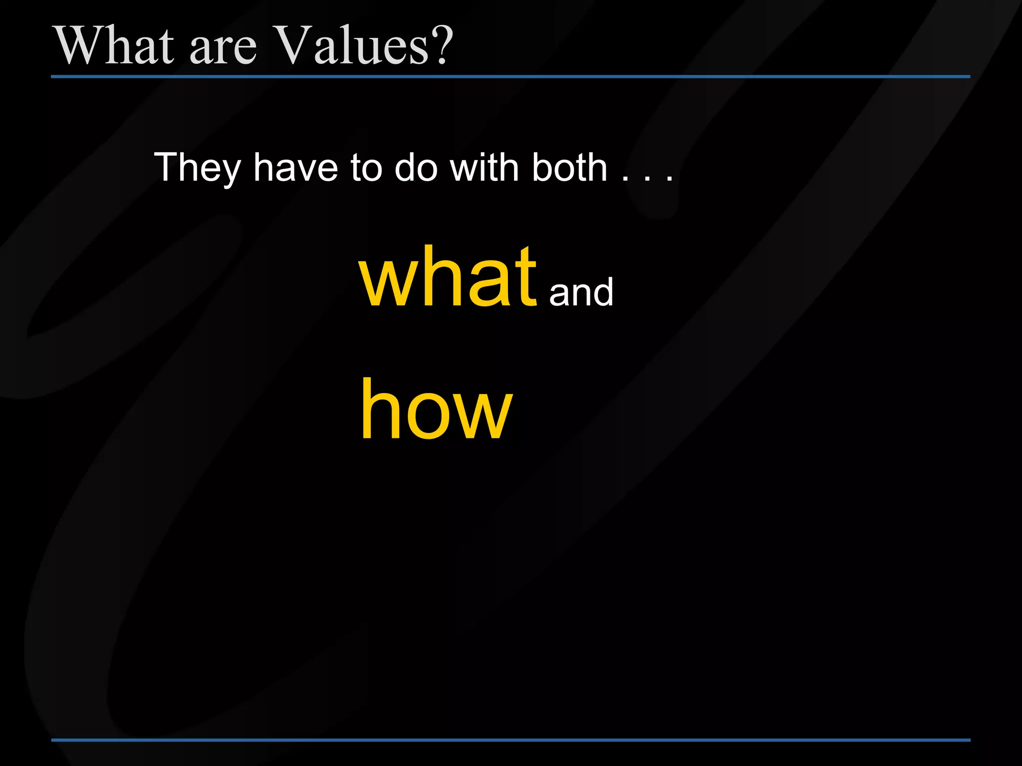 How to Instill Higher Values