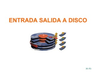 26
26 /53
/53
ENTRADA SALIDA A DISCO
 