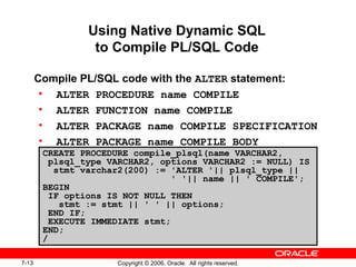 07 Using Oracle-Supported Package in Application Development | PPT