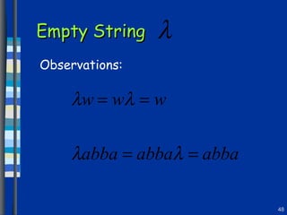 Empty String Observations: 