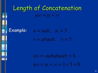 Length of Concatenation Example:   