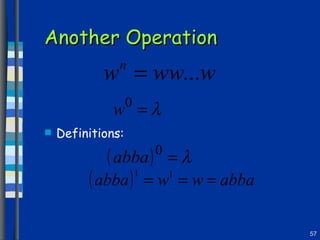 Another Operation Definitions: 