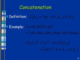 Concatenation Definition: Example:  