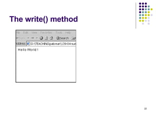 The write() method 