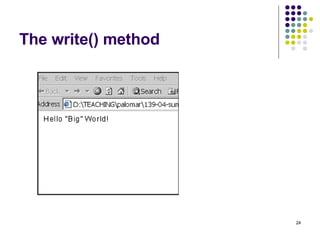 The write() method 