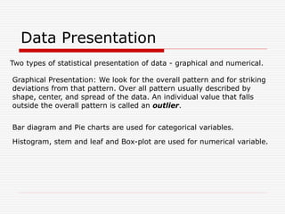 Introduction to statistics covering the basics | PPT