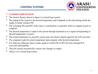 control system unit 1 Types of control system and examples of control ...