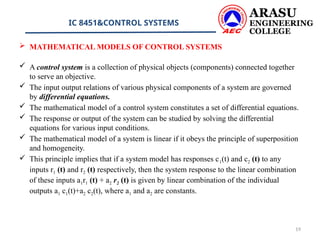 control system unit 1 Types of control system and examples of control ...