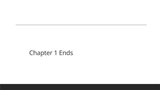 Chapter 1 Ends
 