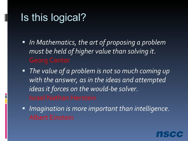 Class 1 introduction to logic & problem solving | PPT