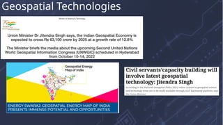 Geospatial Technologies
 