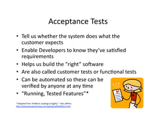 UW ADC - Course 3 - Class 1 - User Stories And Acceptance Testing