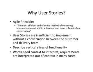 UW ADC - Course 3 - Class 1 - User Stories And Acceptance Testing