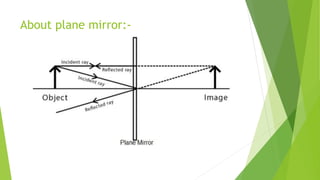 About plane mirror:-
 