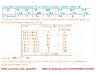 Class 10_Chapter 14_Statistics (Median and mode of grouped data ...