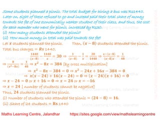 Class 10 _ Chapter 4_ Quadratic equations (word problems)_Lecture 3