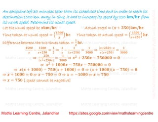Class 10 _ Chapter 4_ Quadratic equations (word problems)_Lecture 3