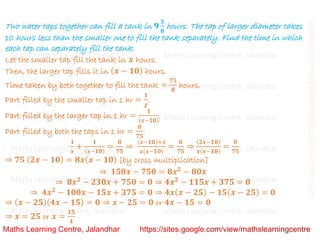 Class 10 _ Chapter 4_ Quadratic equations (word problems)_Lecture 3