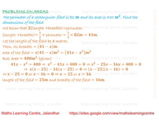 Class 10 _ Chapter 4_ Quadratic equations (word problems)_Lecture 3