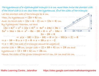 Class 10 _ Chapter 4_ Quadratic equations (word problems)_Lecture 3