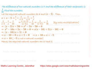 Class 10 _ Chapter 4_ Quadratic equations (word problems)_Lecture 3