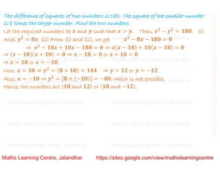 Class 10 _ Chapter 4_ Quadratic equations (word problems)_Lecture 3