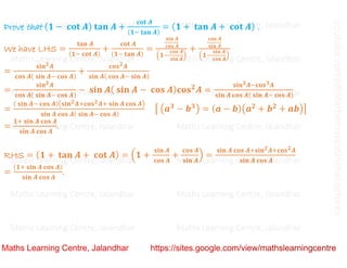 Class 10 Chapter 8 Introduction to trigonometry (Trigonometric Identities ) Lecture 3