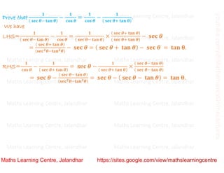 Class 10 Chapter 8 Introduction to trigonometry (Trigonometric Identities ) Lecture 3