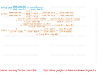 Class 10 Chapter 8 Introduction to trigonometry (Trigonometric Identities ) Lecture 3