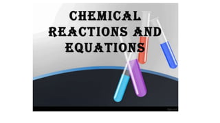 Class 10  Chemical Reactions and Equations