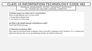 Class 10 INFORMATION TECHNOLOGY code 402 DATABASE CONCEPTS.pptx
