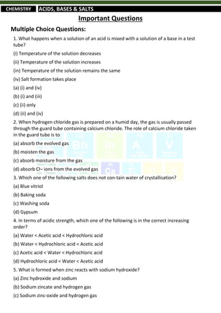 Short Revision Notes for Class 10th CBSE Science (by Abhinav Gaur K.) | PDF