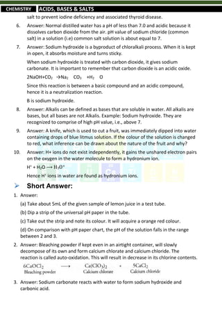 Short Revision Notes for Class 10th CBSE Science (by Abhinav Gaur K.) | PDF