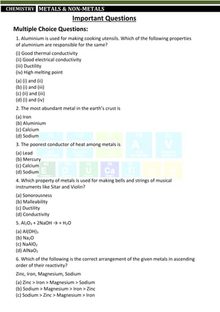 Short Revision Notes for Class 10th CBSE Science (by Abhinav Gaur K.) | PDF