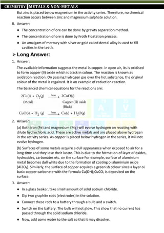 Short Revision Notes for Class 10th CBSE Science (by Abhinav Gaur K.) | PDF