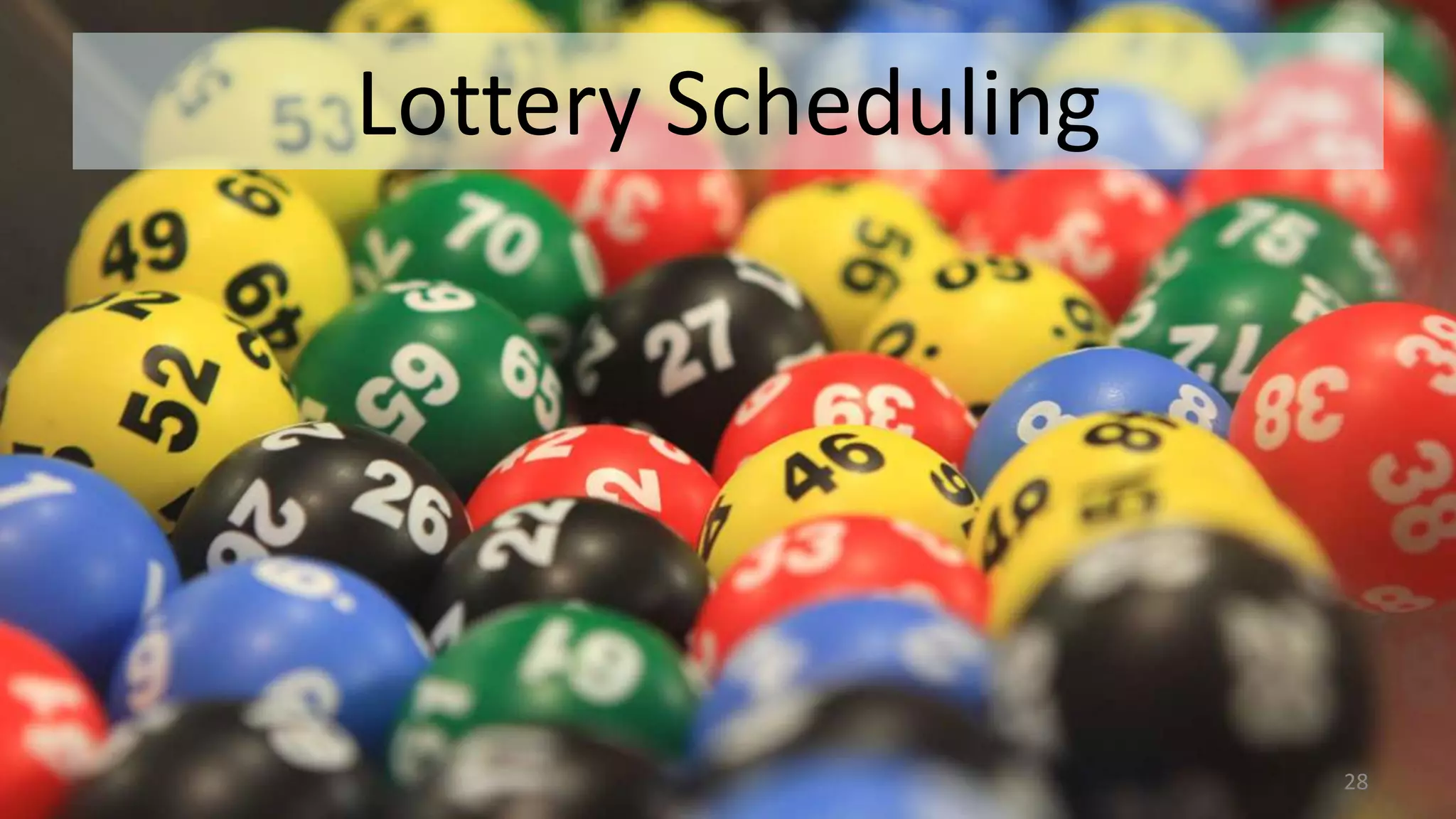Lottery Scheduling

28

 