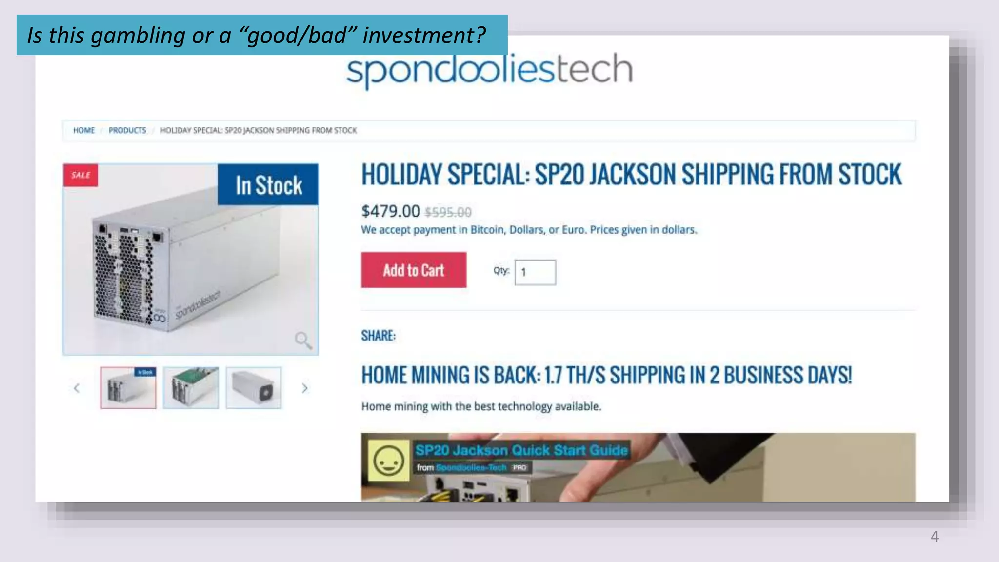 4
Is this gambling or a “good/bad” investment?
 