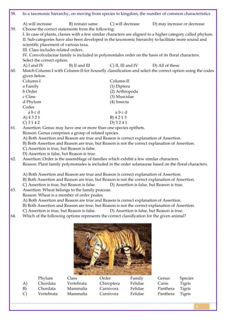 Class 11 Biology Topic Wise Line by Line Chapter 1 Living World | PDF