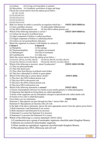 Class 11 Biology Topic Wise Line by Line Chapter 2 Biological ...