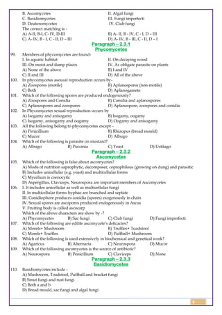 Class 11 Biology Topic Wise Line by Line Questions Chapter 2 Biological ...