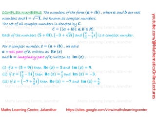 Class 11 Chapter 5 Complex Numbers and Quadratic Equations Lecture_1.pdf
