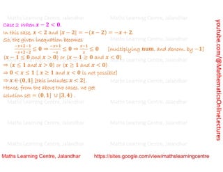 Class 11 Chapter 6 Linear Inequations (One varibale, modulus function ...