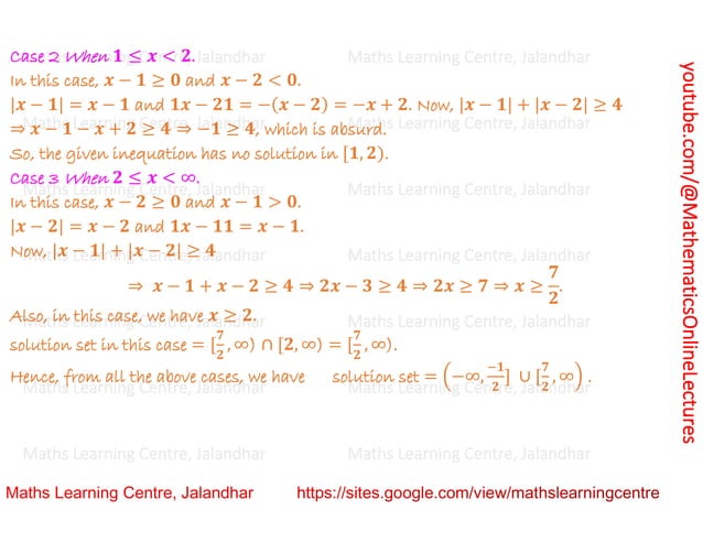 Class 11 Chapter 6 Linear Inequations (One varibale, modulus function ...