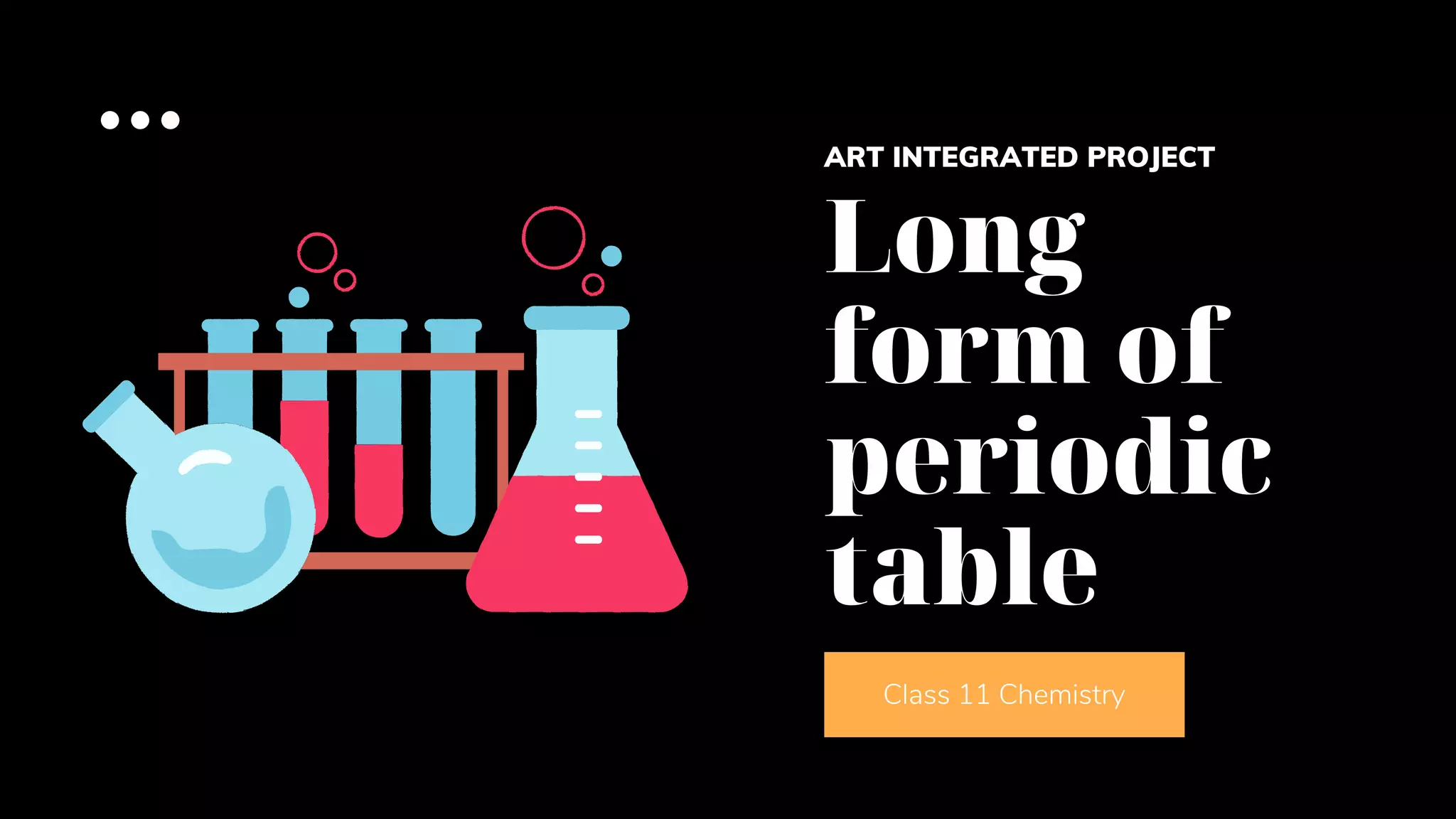 Long
form of
periodic
table
Class 11 Chemistry
ART INTEGRATED PROJECT
 