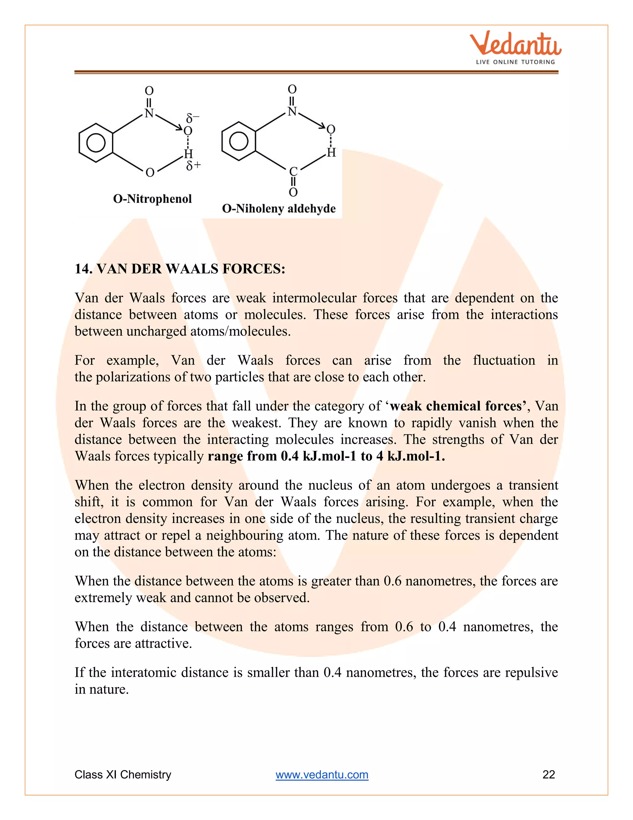 Class 11 Chemistry Revision Notes Chemical Bonding and Molecular ...