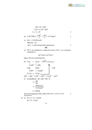 CBSE XI CHEMISTRY SOLVED PAPER