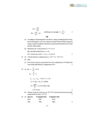 CBSE XI CHEMISTRY SOLVED PAPER