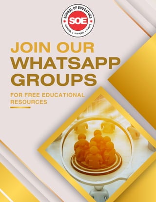 JOIN OUR
WHATSAPP
GROUPS
FOR FREE EDUCATIONAL
RESOURCES
 