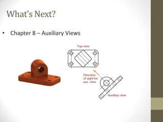 What’s Next?
• Chapter 8 – Auxiliary Views
 