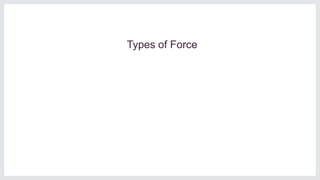 Types of Force
 